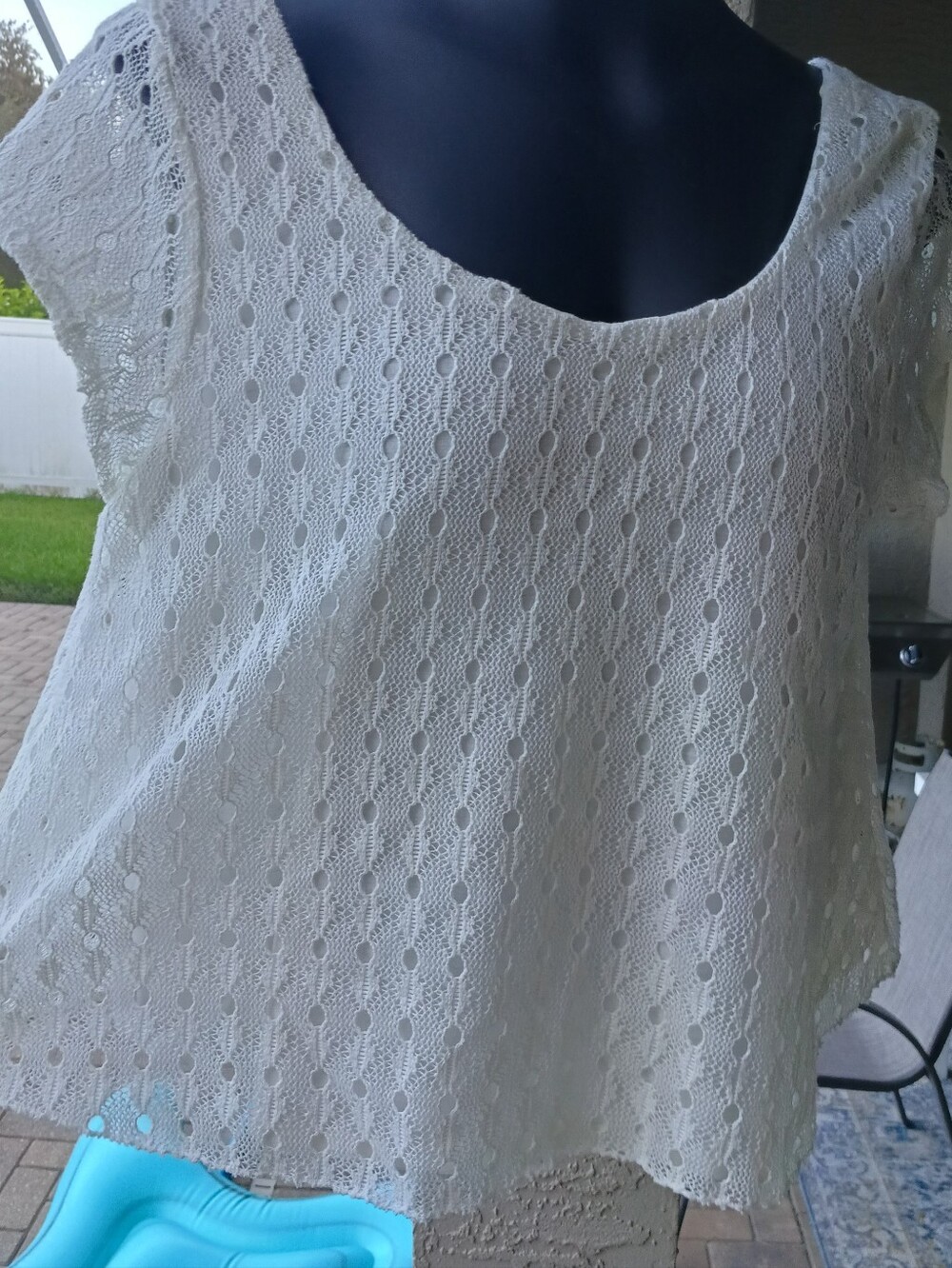 Flowy  crochet lace top NWOT aerospace